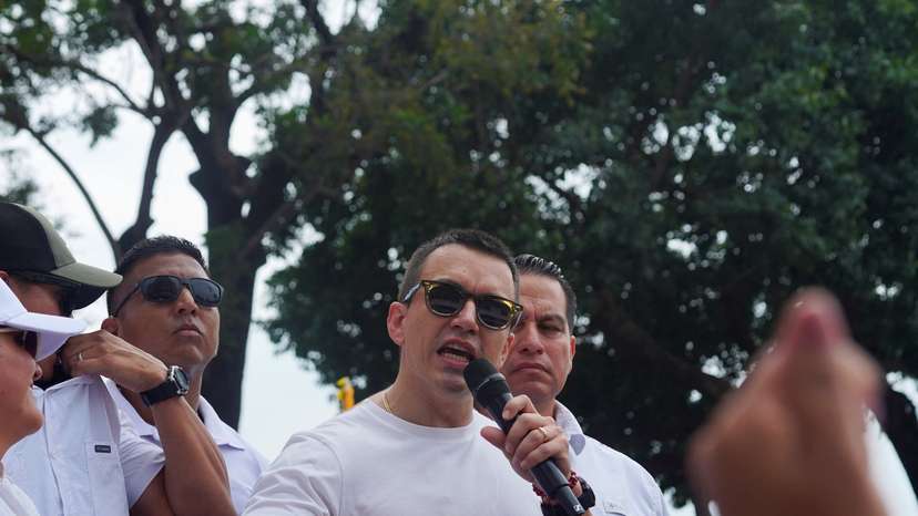 Ecuador's President Daniel Noboa leads the March for Peace and Justice, in Guayaquil