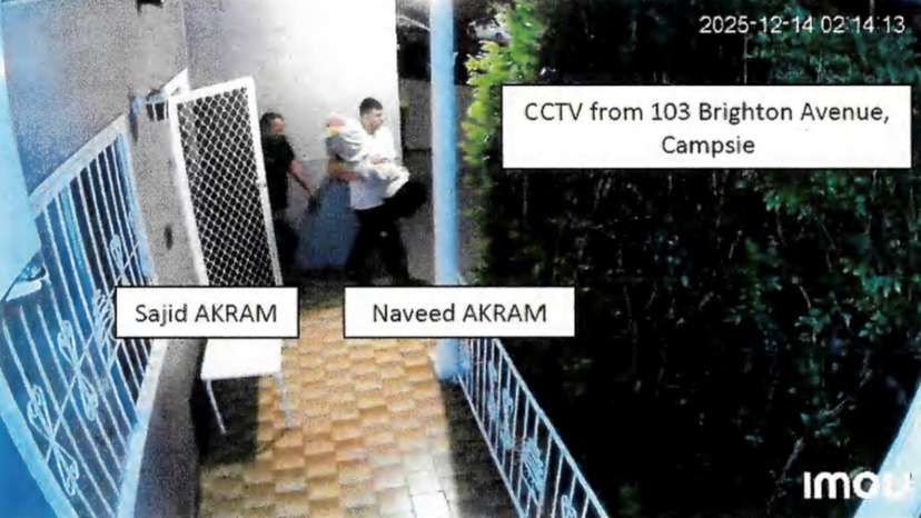 Still images taken from a court document pertaining to the Bondi Beach shooting attack during a Jewish Hanukkah celebration