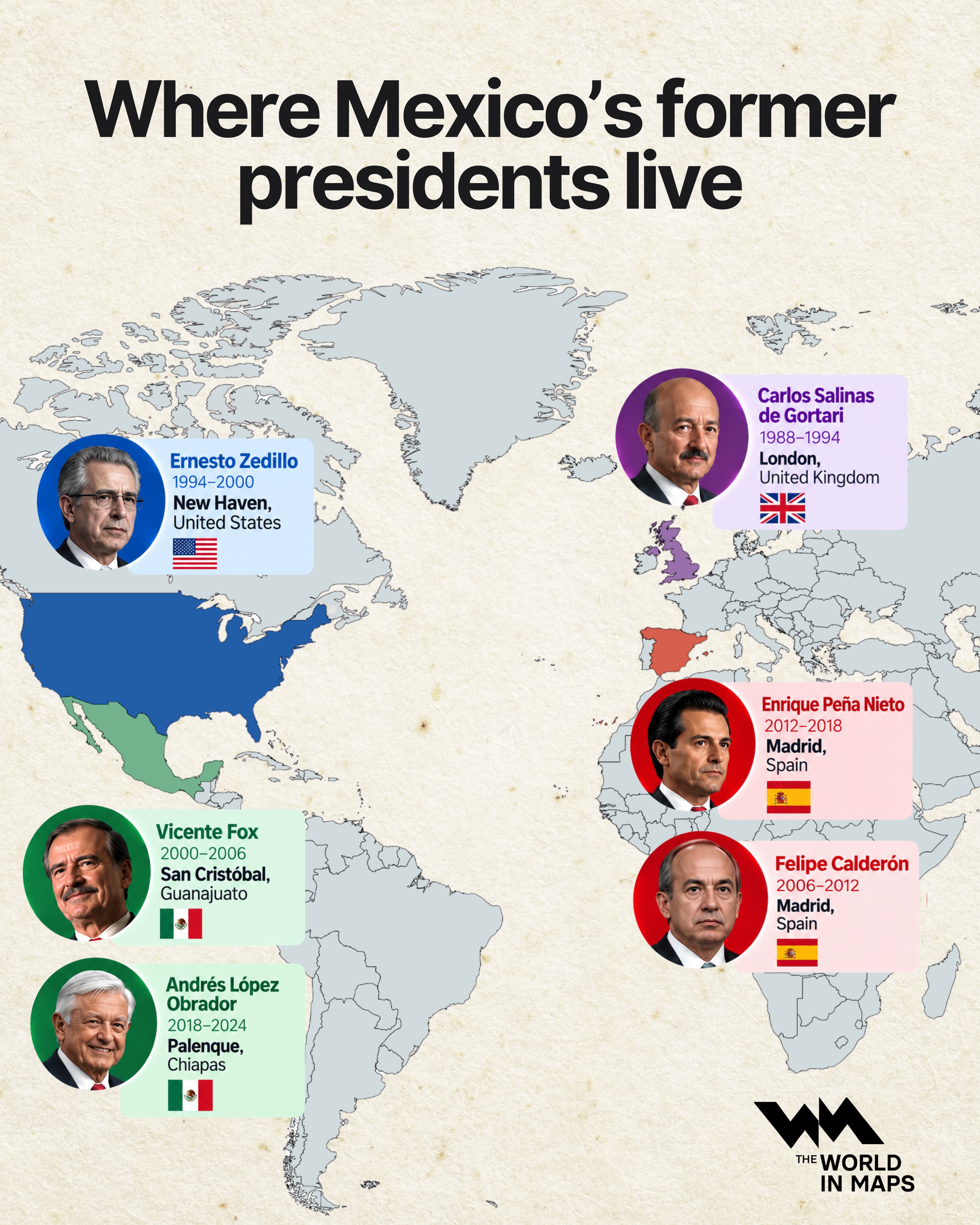 Where Mexico’s former presidents live after leaving office