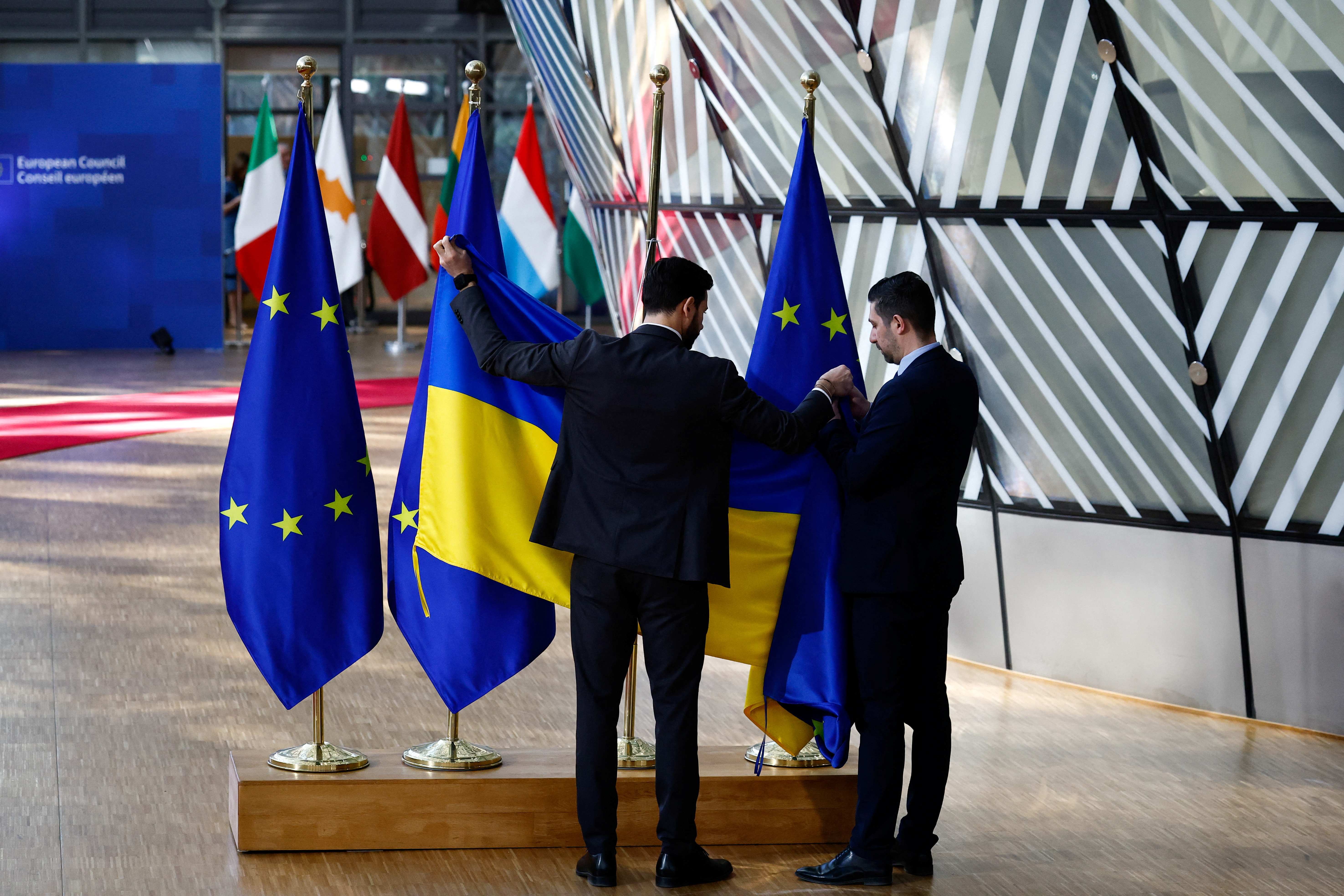 EU leaders meet to discuss Ukraine and European defence, in Brussels
