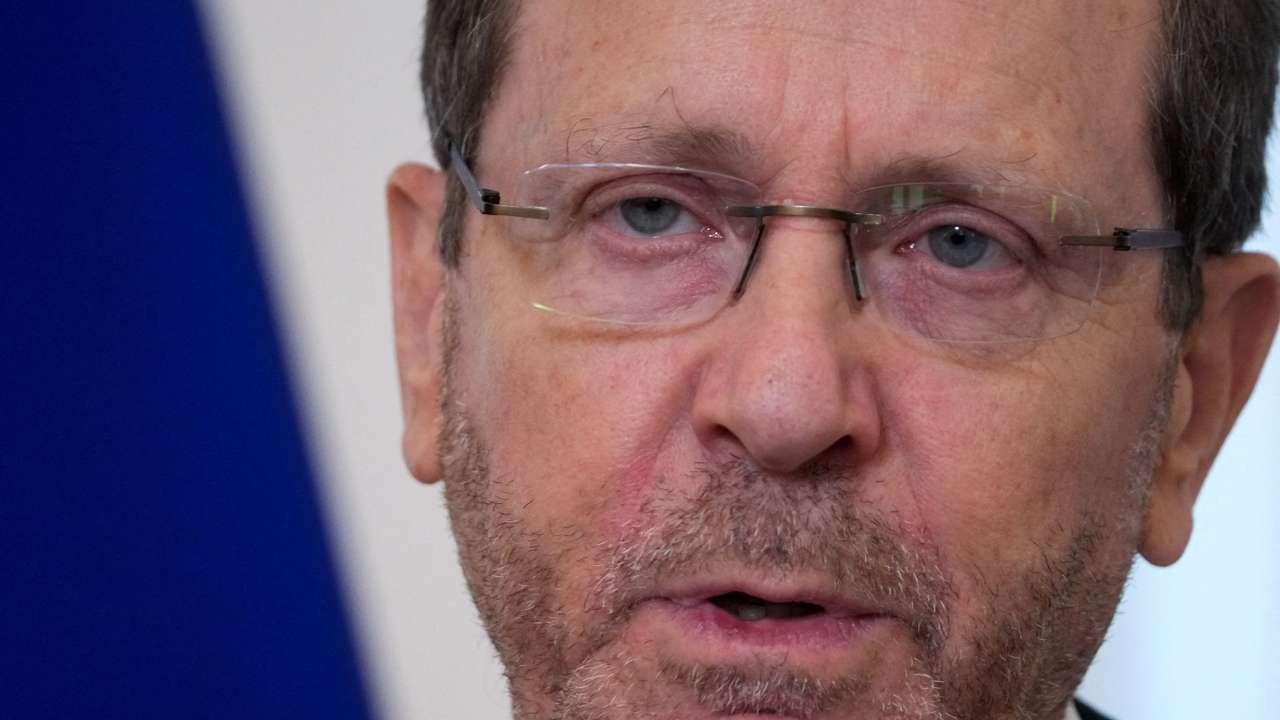 FILE PHOTO: Israeli President Isaac Herzog visits Latvia