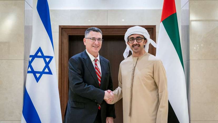 FILE PHOTO: Israel's Foreign Minister Gideon Sa'ar visits Abu Dhabi
