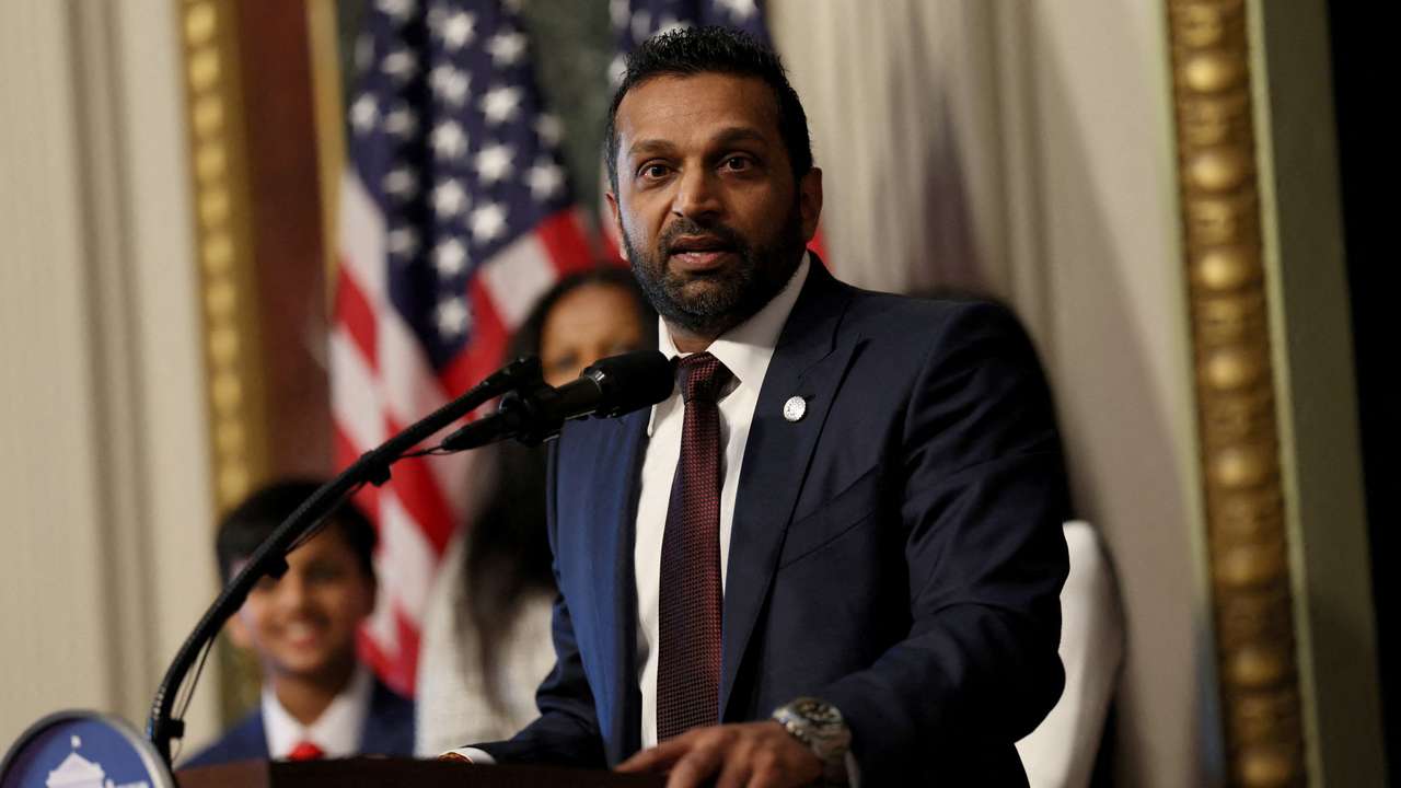 FILE PHOTO: Kash Patel is sworn in as FBI director, in Washington