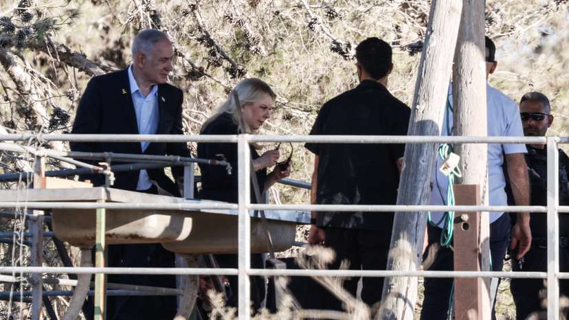 Israeli Prime Minister Benjamin Netanyahu visits Nir Oz