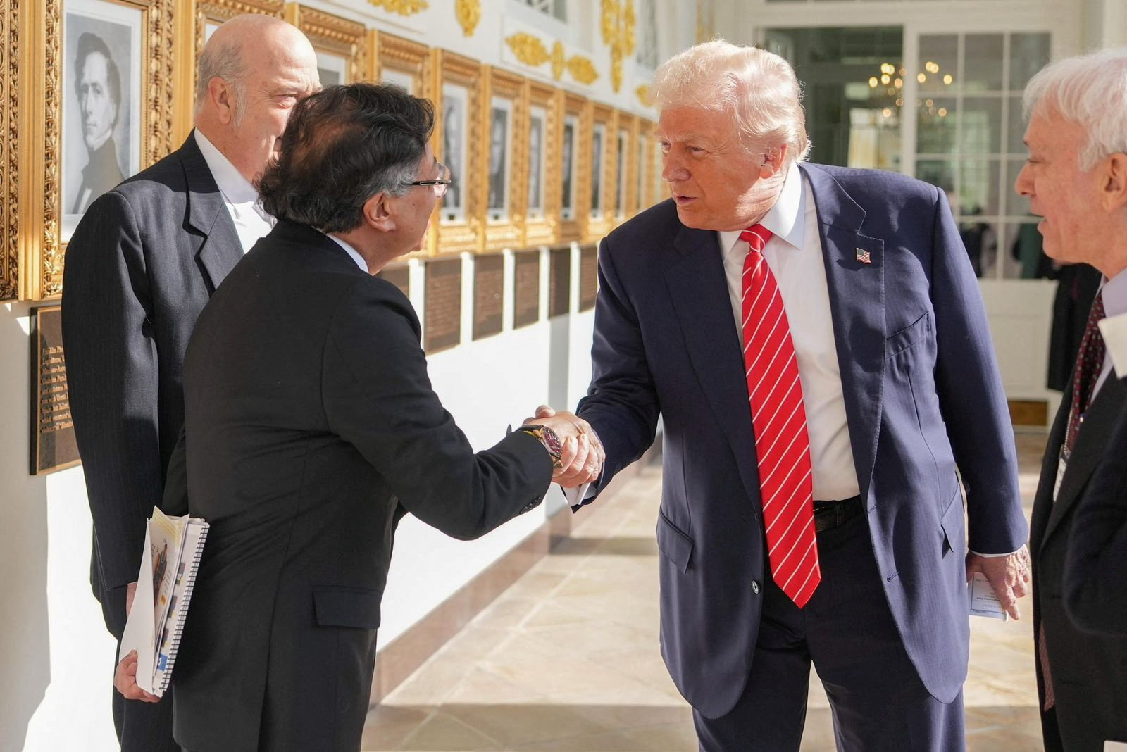 U.S. President Donald Trump and Colombian President Gustavo Petro meet, in Washington D.C.