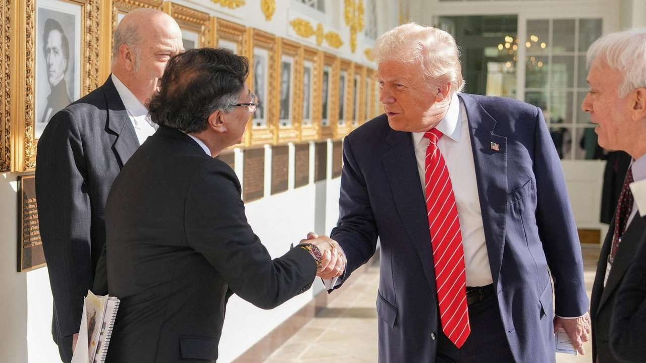 U.S. President Donald Trump and Colombian President Gustavo Petro meet, in Washington D.C.