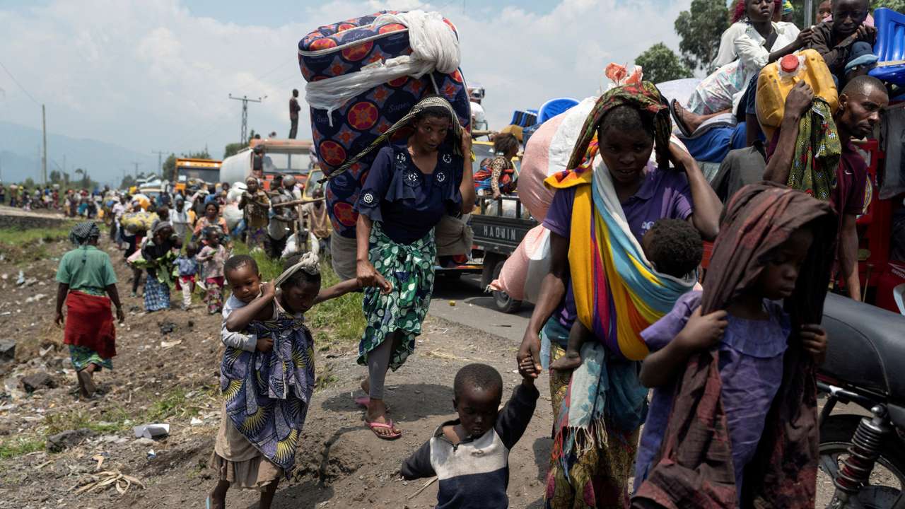 FILE PHOTO: Thousands more flee rebel advance in eastern Congo