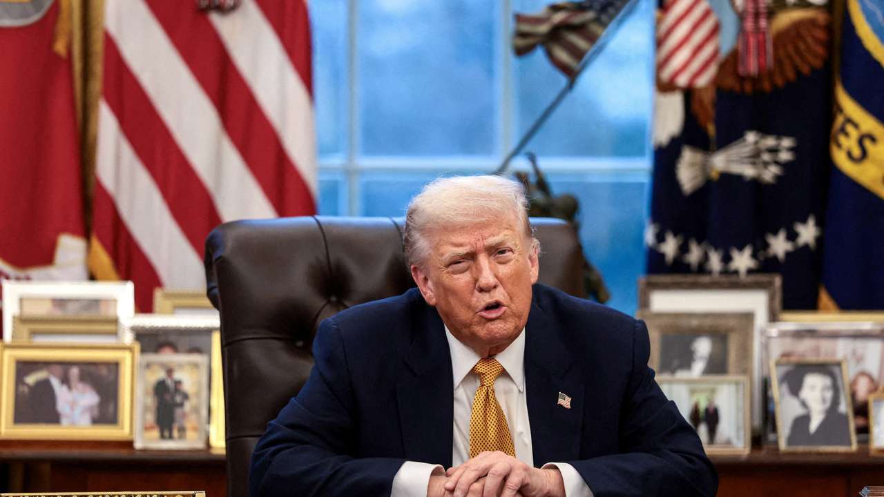 FILE PHOTO: U.S. President Donald Trump is interviewed by Reuters at the White House