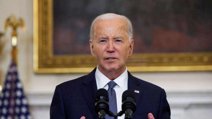 U.S. President Joe Biden delivers remarks on the Middle East at the White House in Washington