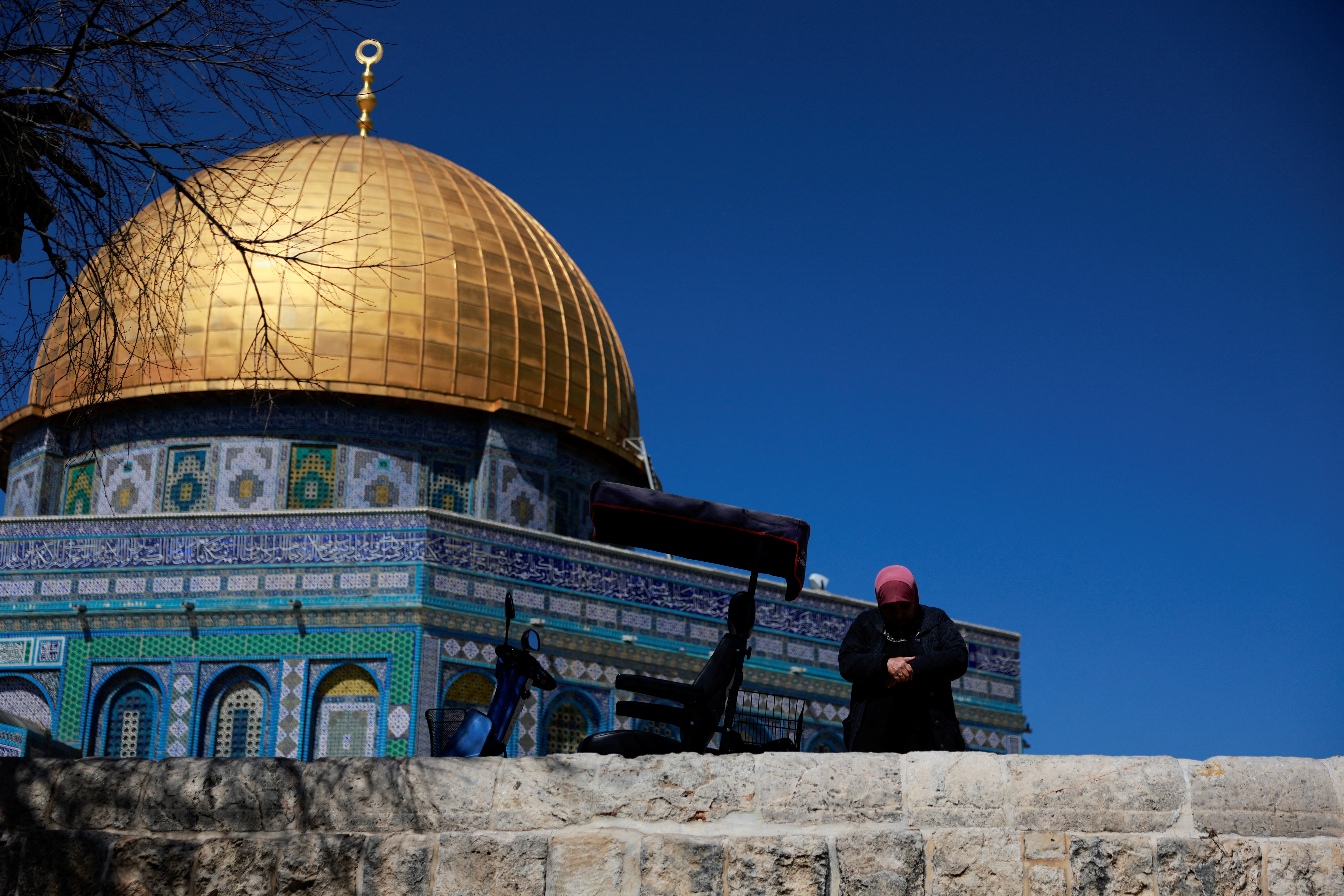 Al-Aqsa compound, amid the ongoing conflict between Israel and the Palestinian group Hamas, in Jerusalem's Old City