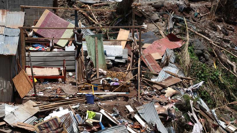 Aftermath of Cyclone Chido in Mayotte