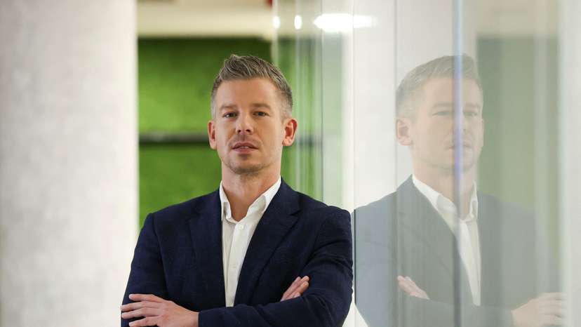 Magyar leader of opposition TISZA party poses for a picture in Budapest