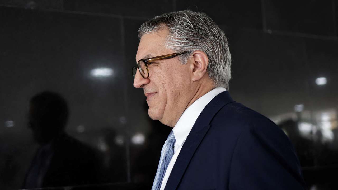 Brazil's Minister of Institutional Relations Alexandre Padilha walks after a news conference in Brasilia