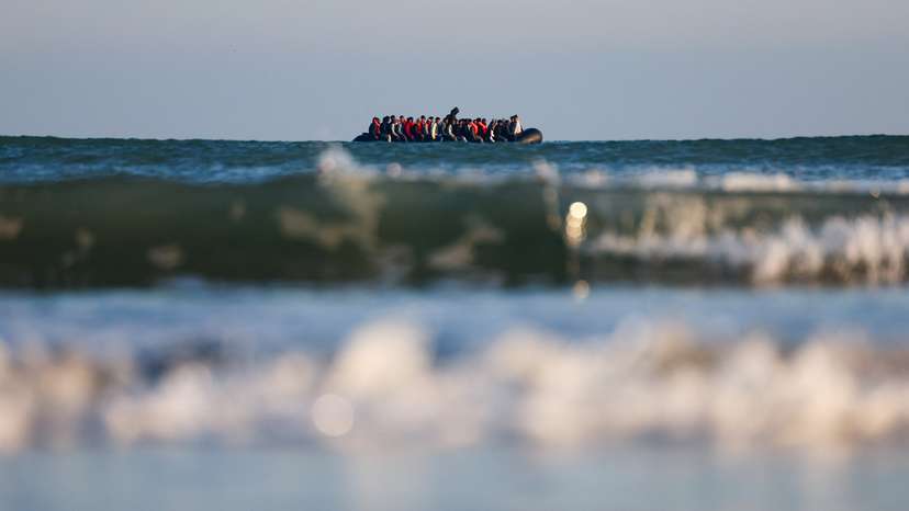 Migrants attempt to cross the English channel from northern France