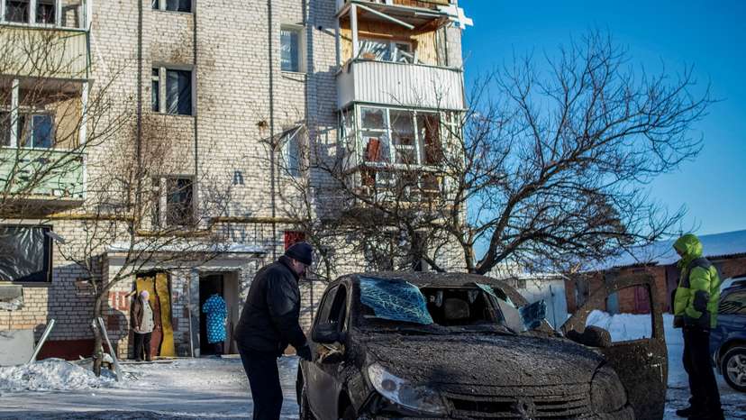Aftermath of a Russian missile attack in the town of Shostka, Sumy region