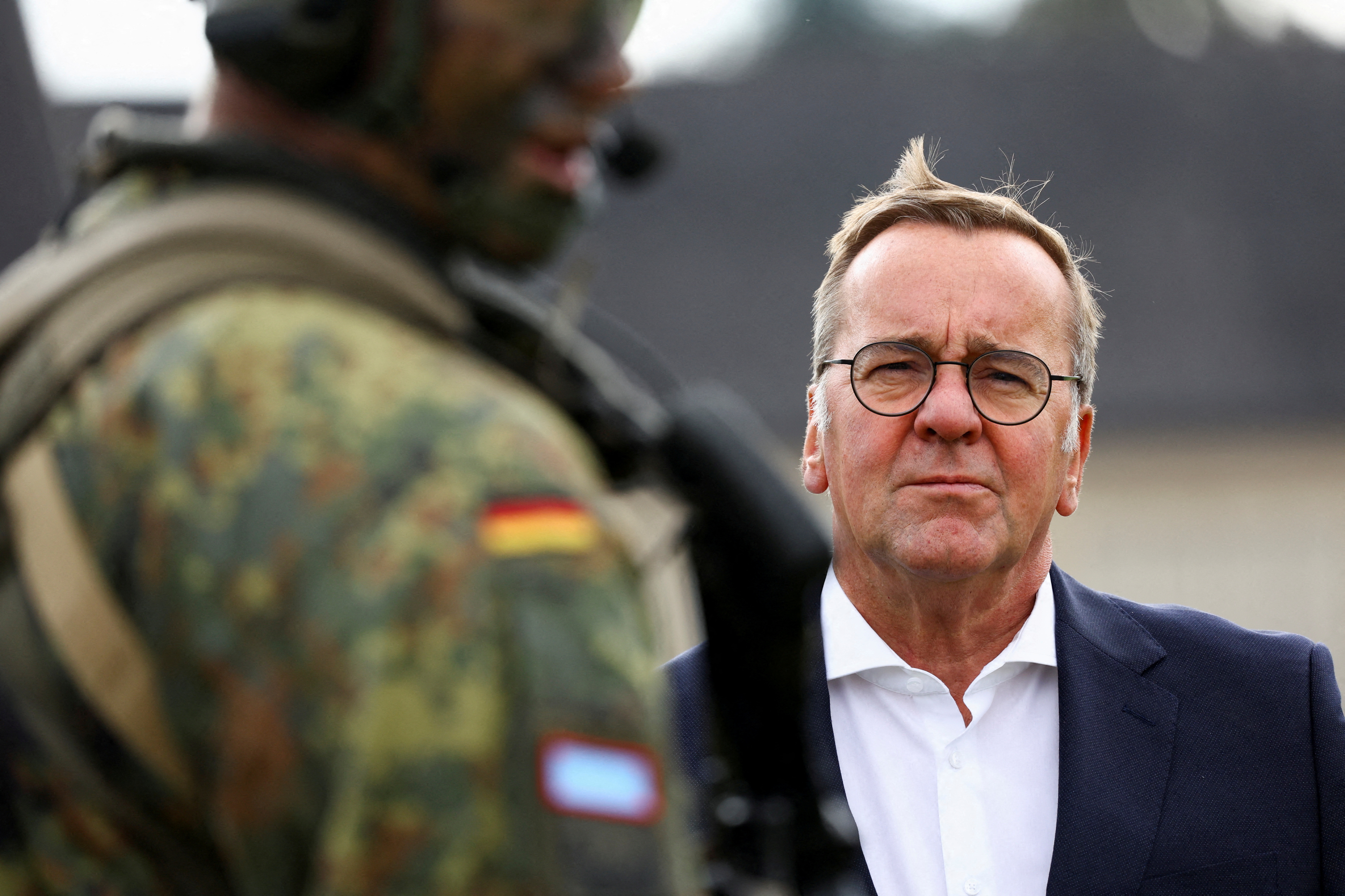 FILE PHOTO: German Defence Minister Boris Pistorius visits the airborne brigade of German army Bundeswehr in Saarlouis