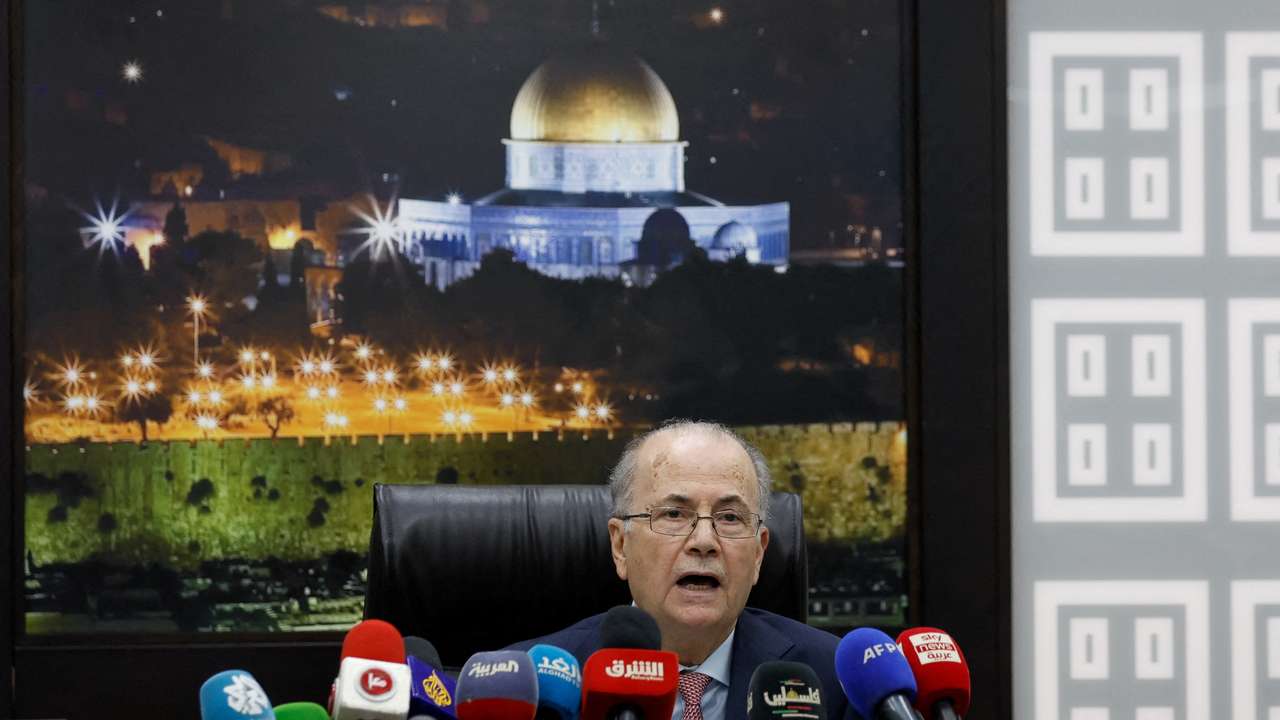 FILE PHOTO: Palestinian PM Mustafa holds first cabinet meeting, in Ramallah