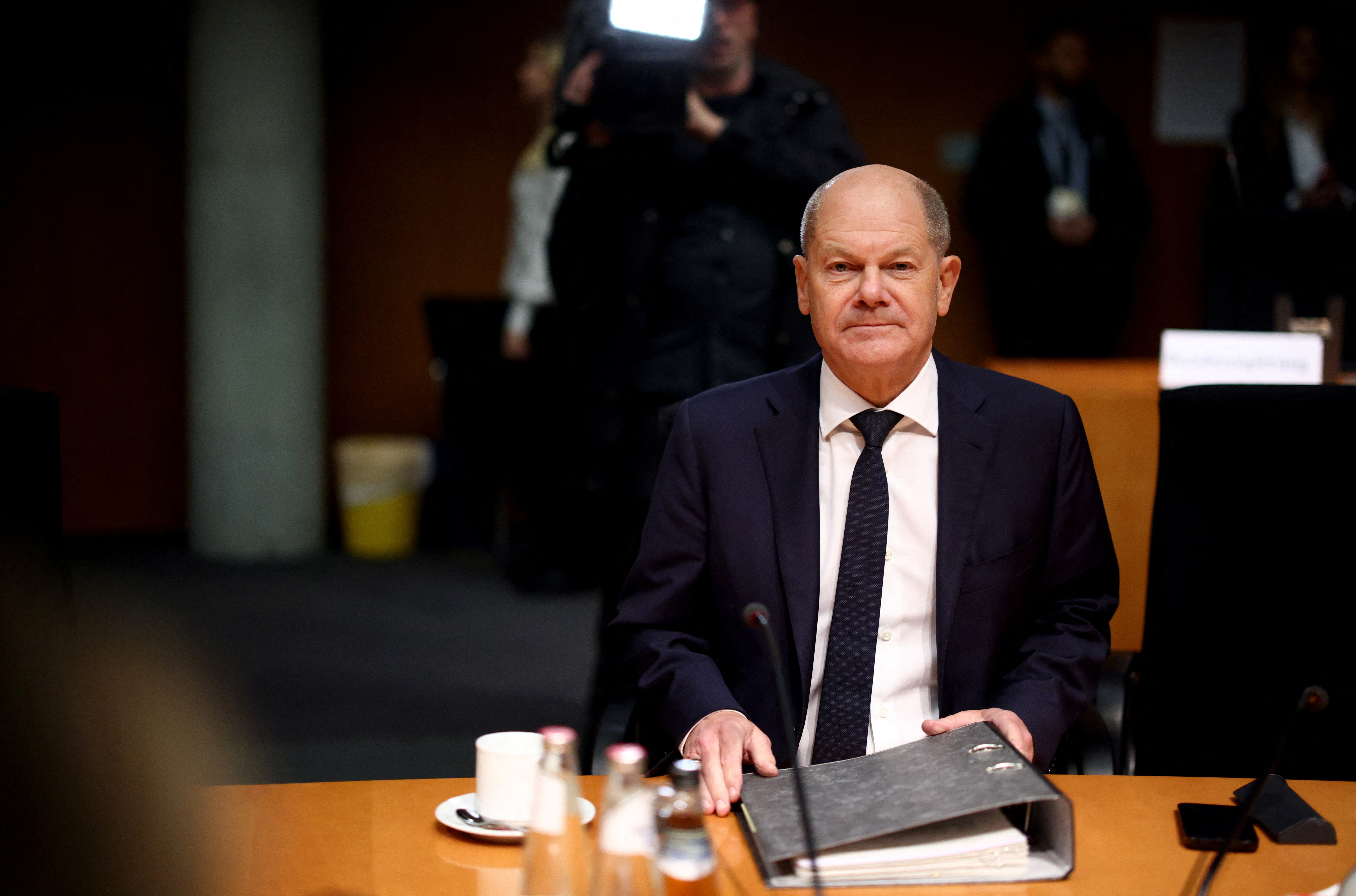 German Chancellor Scholz attends Afghanistan Commission during parliament hearing, in Berlin