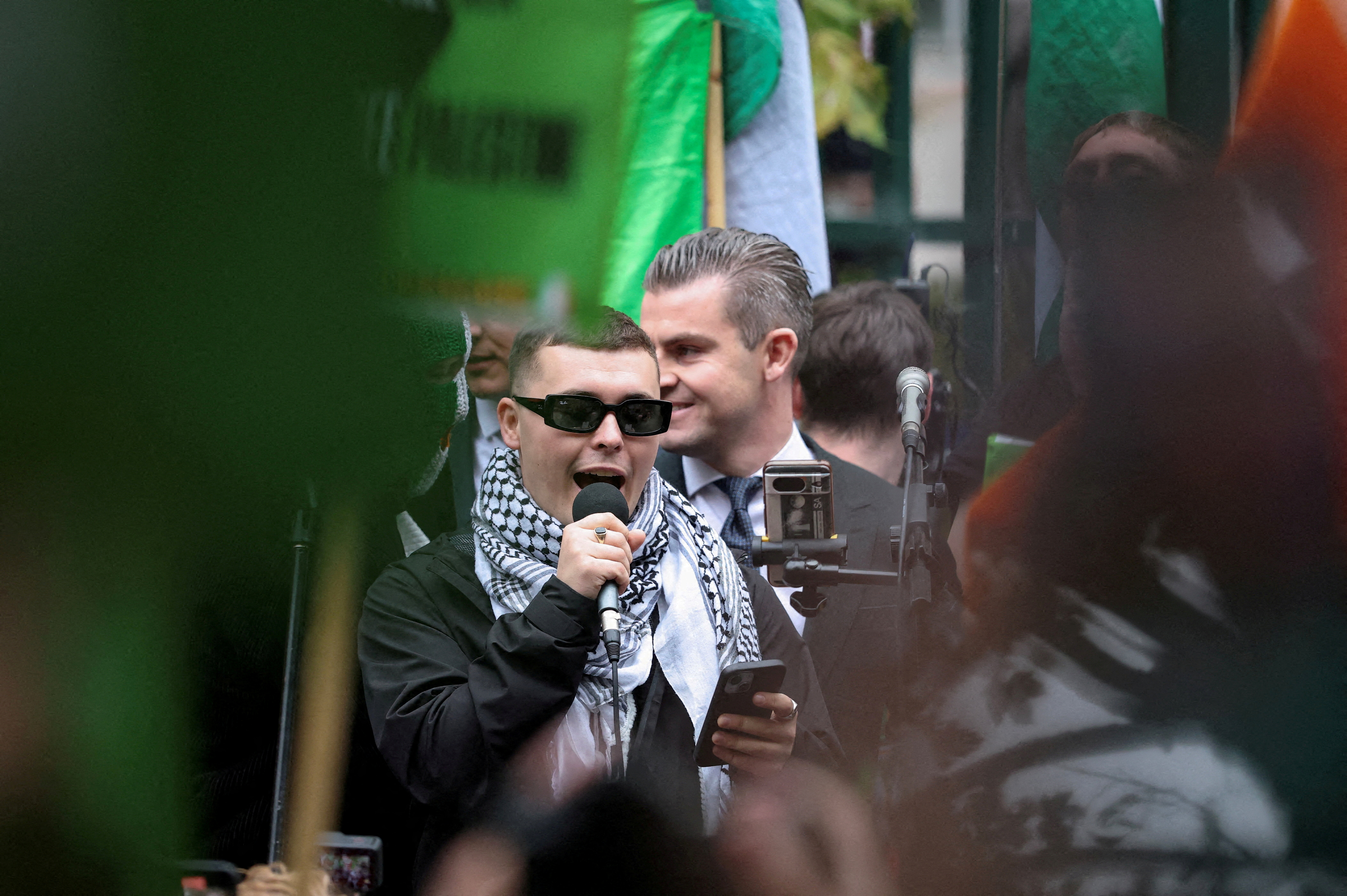 FILE PHOTO: UK court throws out terrorism offence prosecution for member of Irish rap group Kneecap