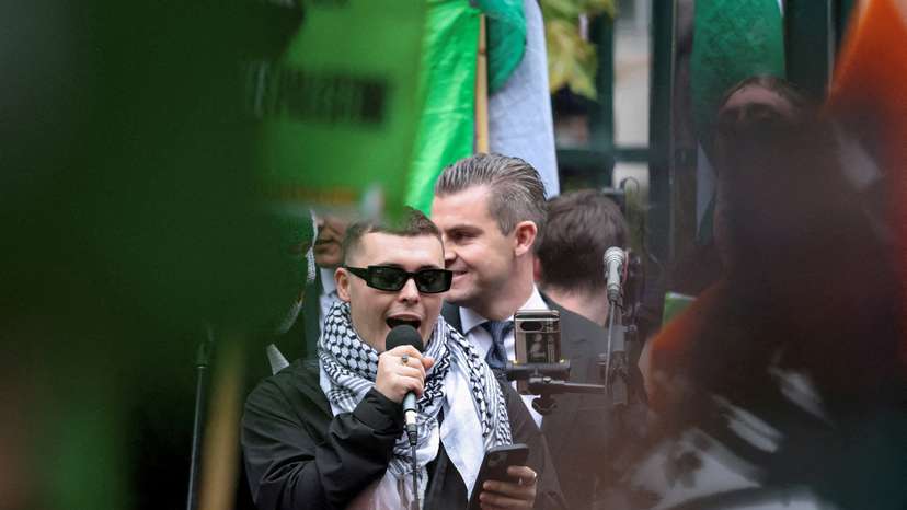 FILE PHOTO: UK court throws out terrorism offence prosecution for member of Irish rap group Kneecap