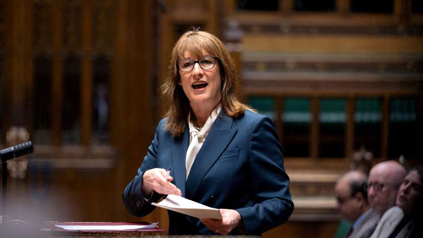FILE PHOTO: British Chancellor Rachel Reeves gives Ministerial Statement on Middle East: Economic Update at the House of Commons in London