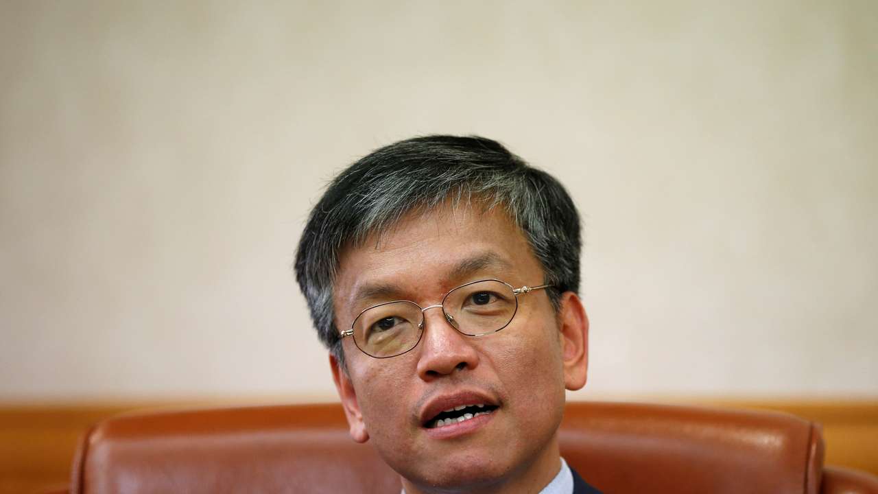 South Korea Vice Finance Minister Choi Sang-mok speaks during an interview with Reuters in Seoul