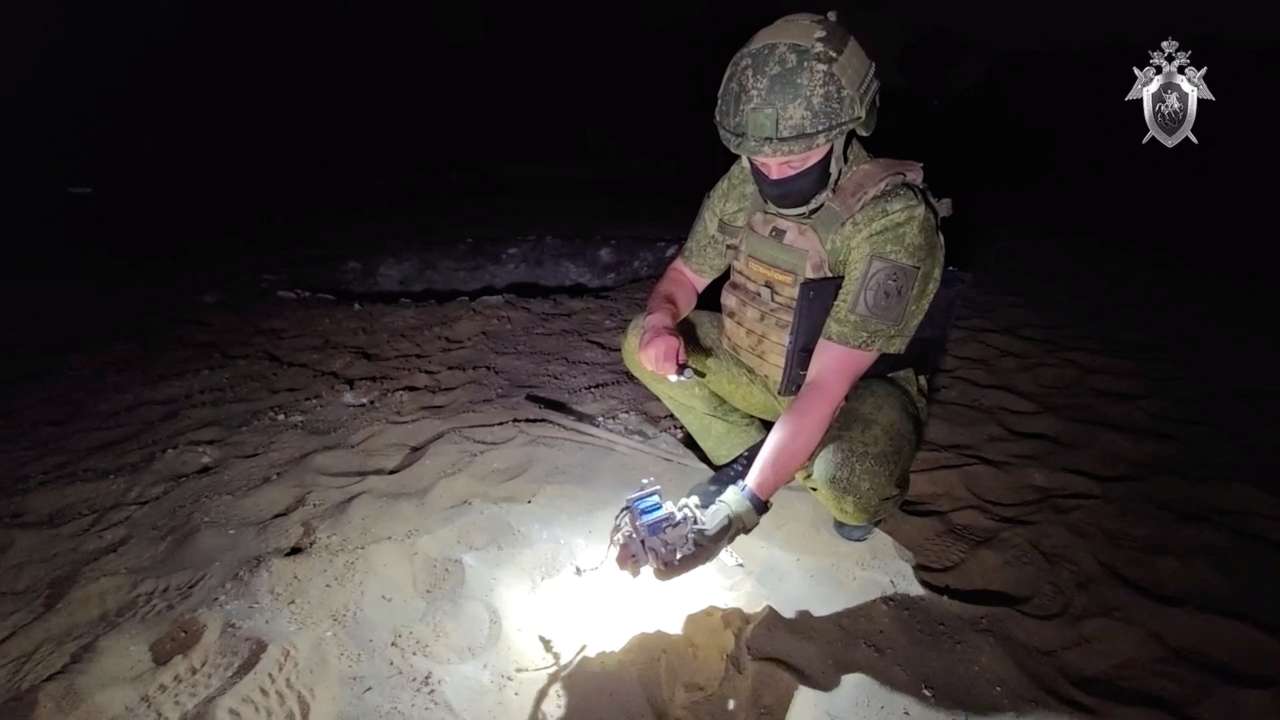Aftermath of drone attack in Kursk