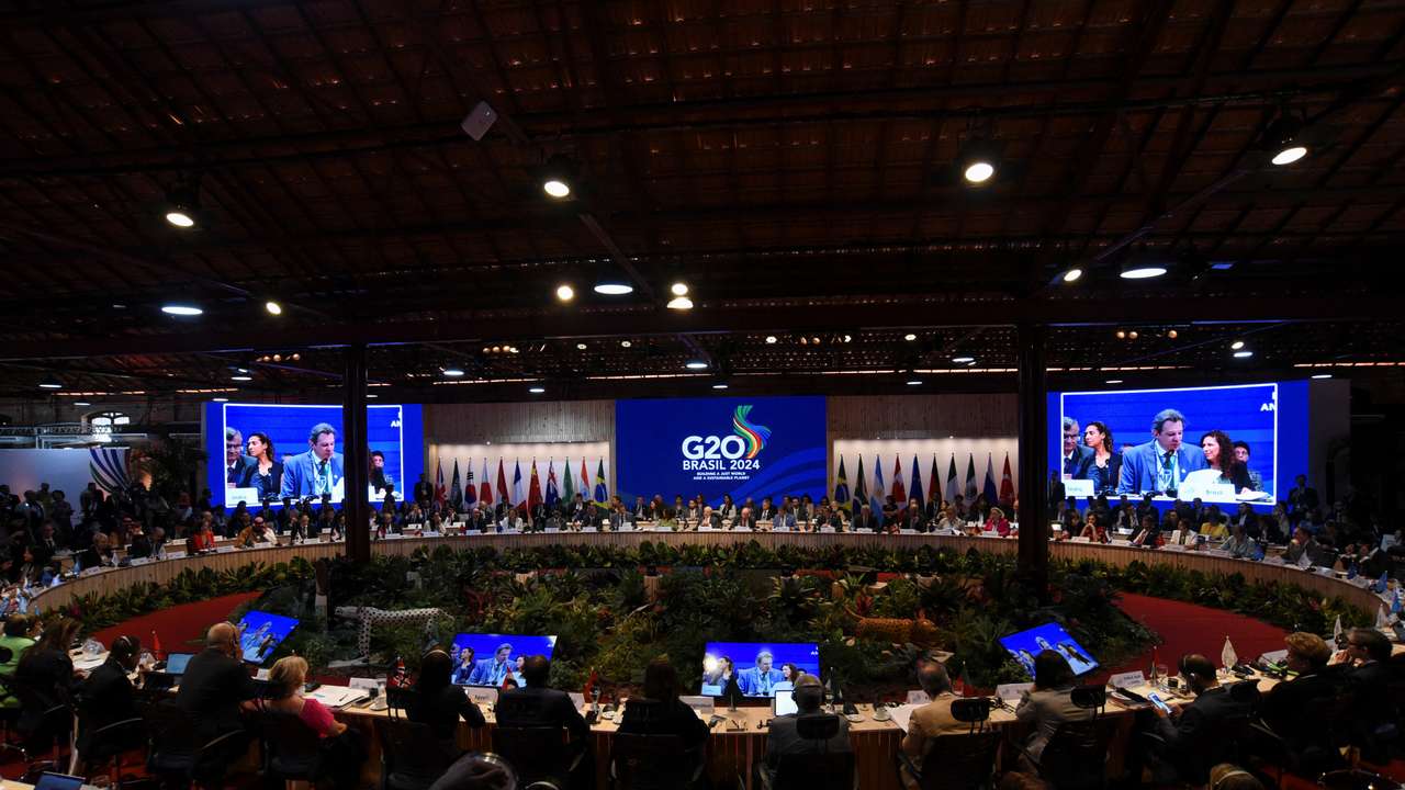 Brazil's President Lula attends task force meeting with Global Alliance Against Hunger and Poverty in Rio de Janeiro