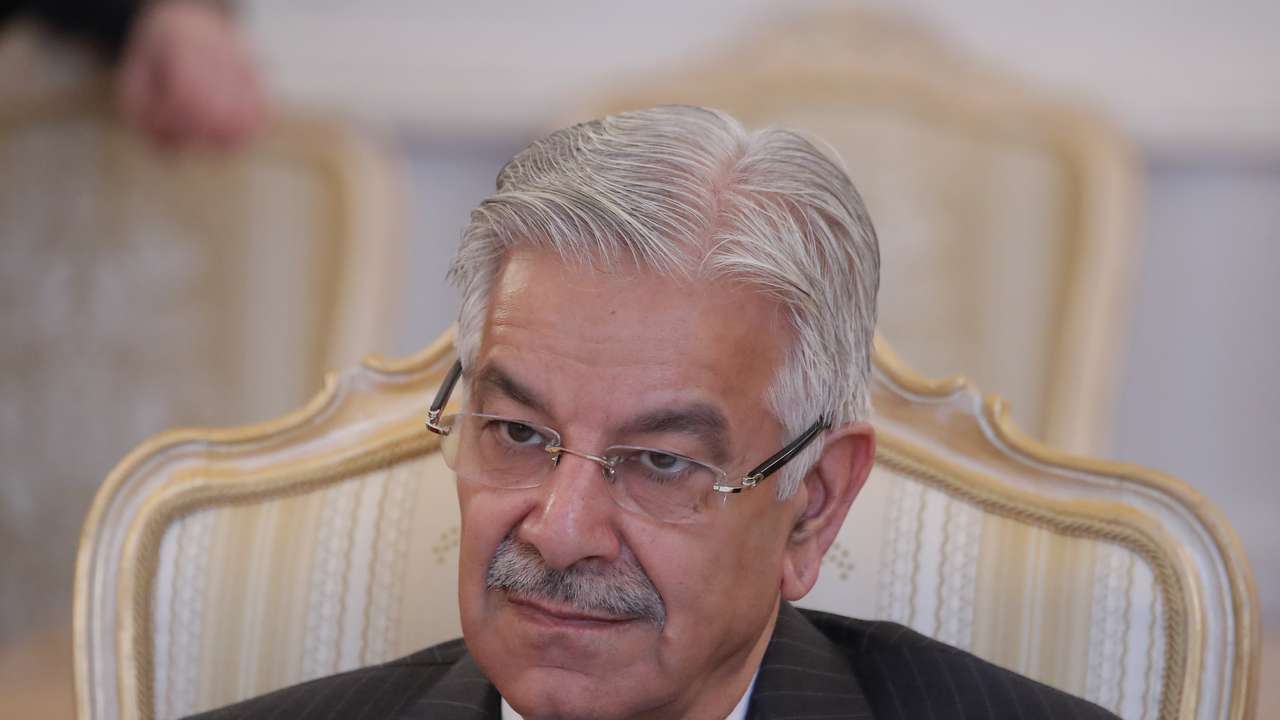 Pakistani Foreign Minister Khawaja Asif attends a meeting with his Russian counterpart Sergei Lavrov in Moscow