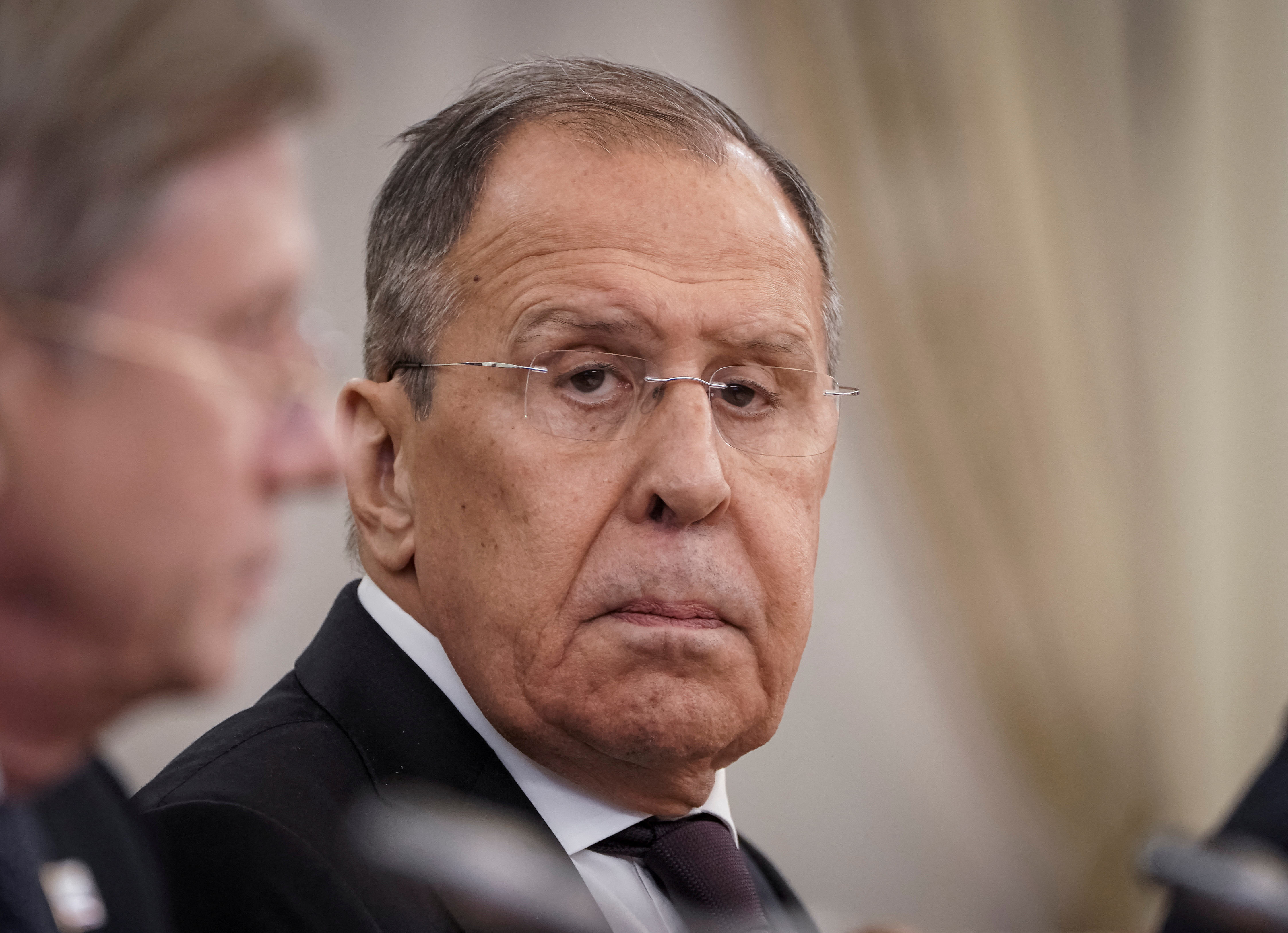 FILE PHOTO: Russian Foreign Minister Sergei Lavrov takes part in Russian-Kazakh talks in Astana