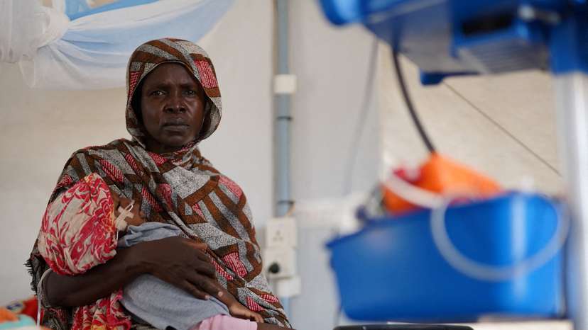 FILE PHOTO: Injured displaced Sudanese fleeing violence in al-Fashir and receiving treatment by Medecins Sans Frontieres (MSF) in Tawila