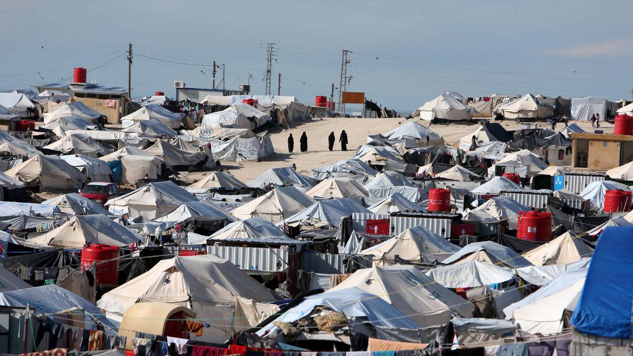 A general view of al-Hol displacement camp in Hasaka governorate