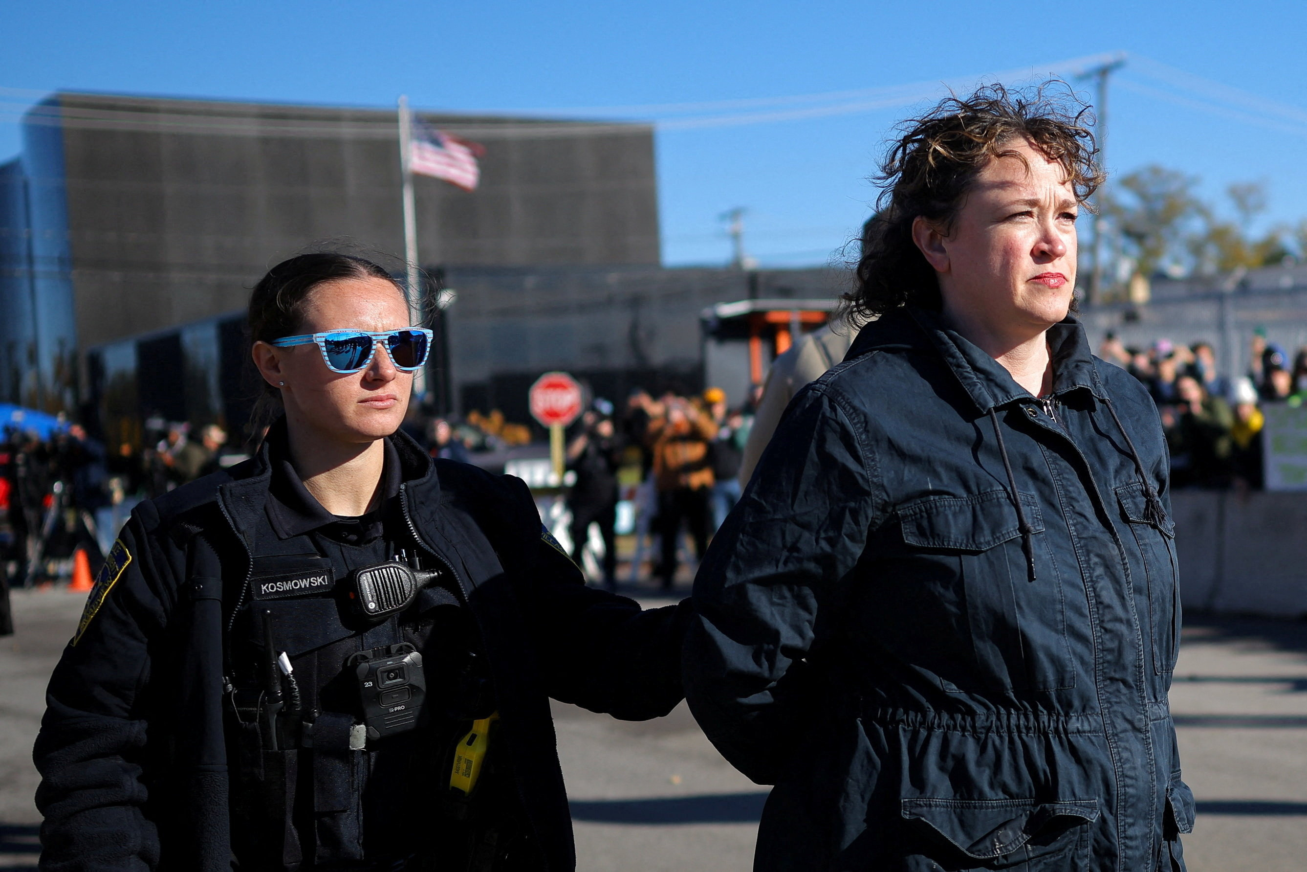 Protest against immigration actions, outside the Broadview ICE facility in Chicago