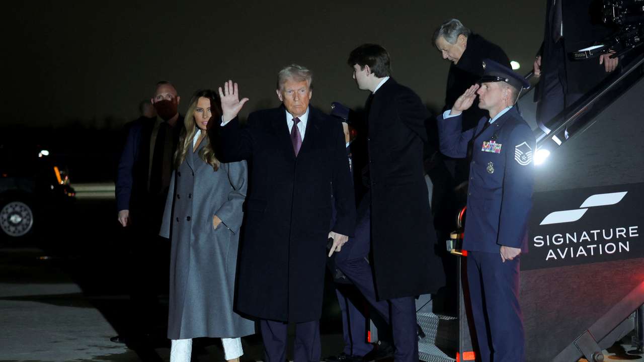 U.S. President-elect Donald Trump arrives at Washington Dulles International Airport in Dulles