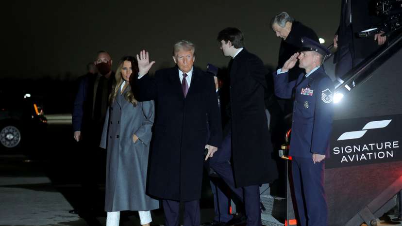 U.S. President-elect Donald Trump arrives at Washington Dulles International Airport in Dulles