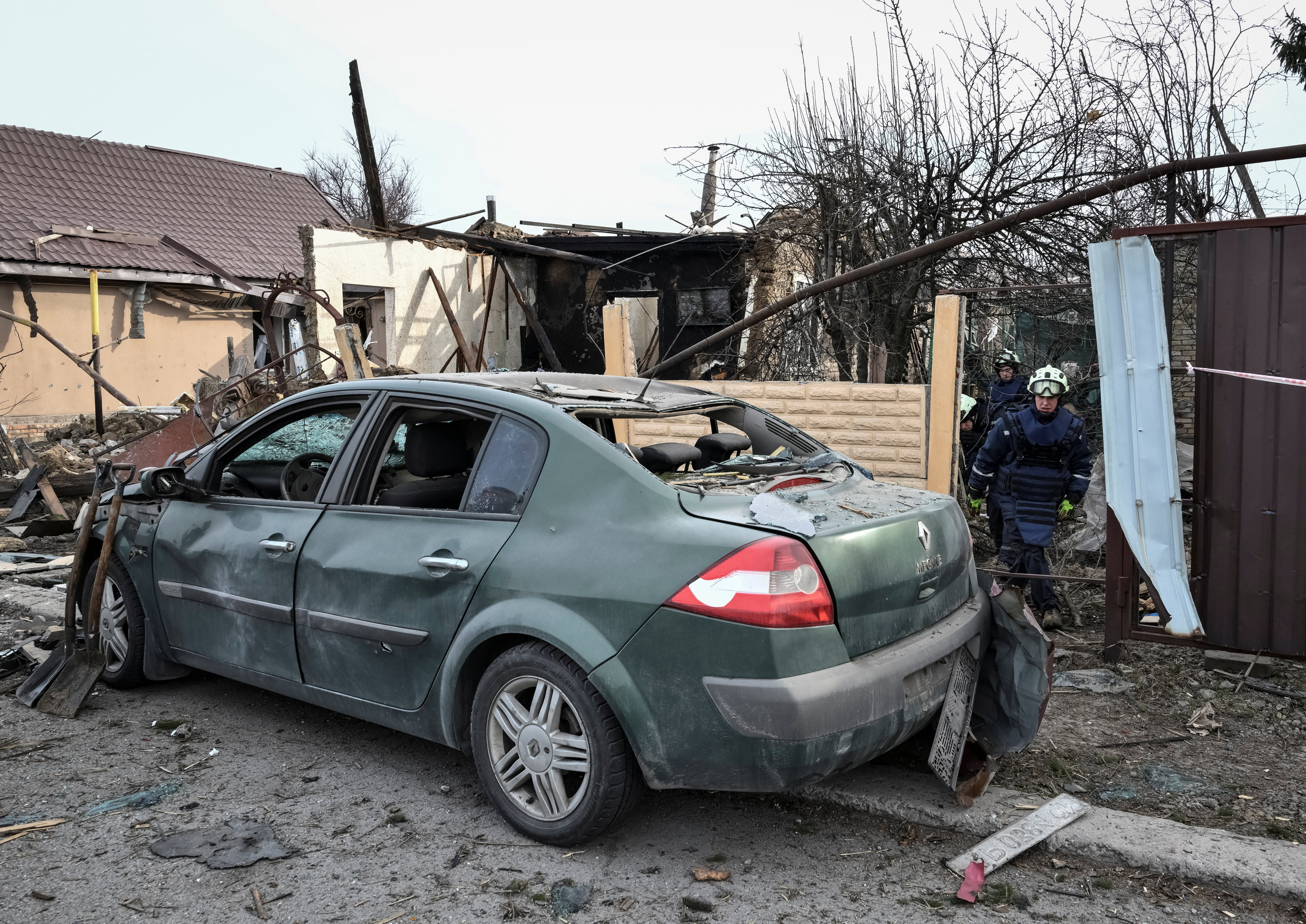 Aftermath of a Russian drone attack in Zaporizhzhia