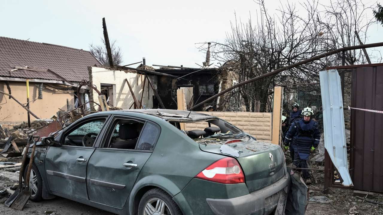 Aftermath of a Russian drone attack in Zaporizhzhia