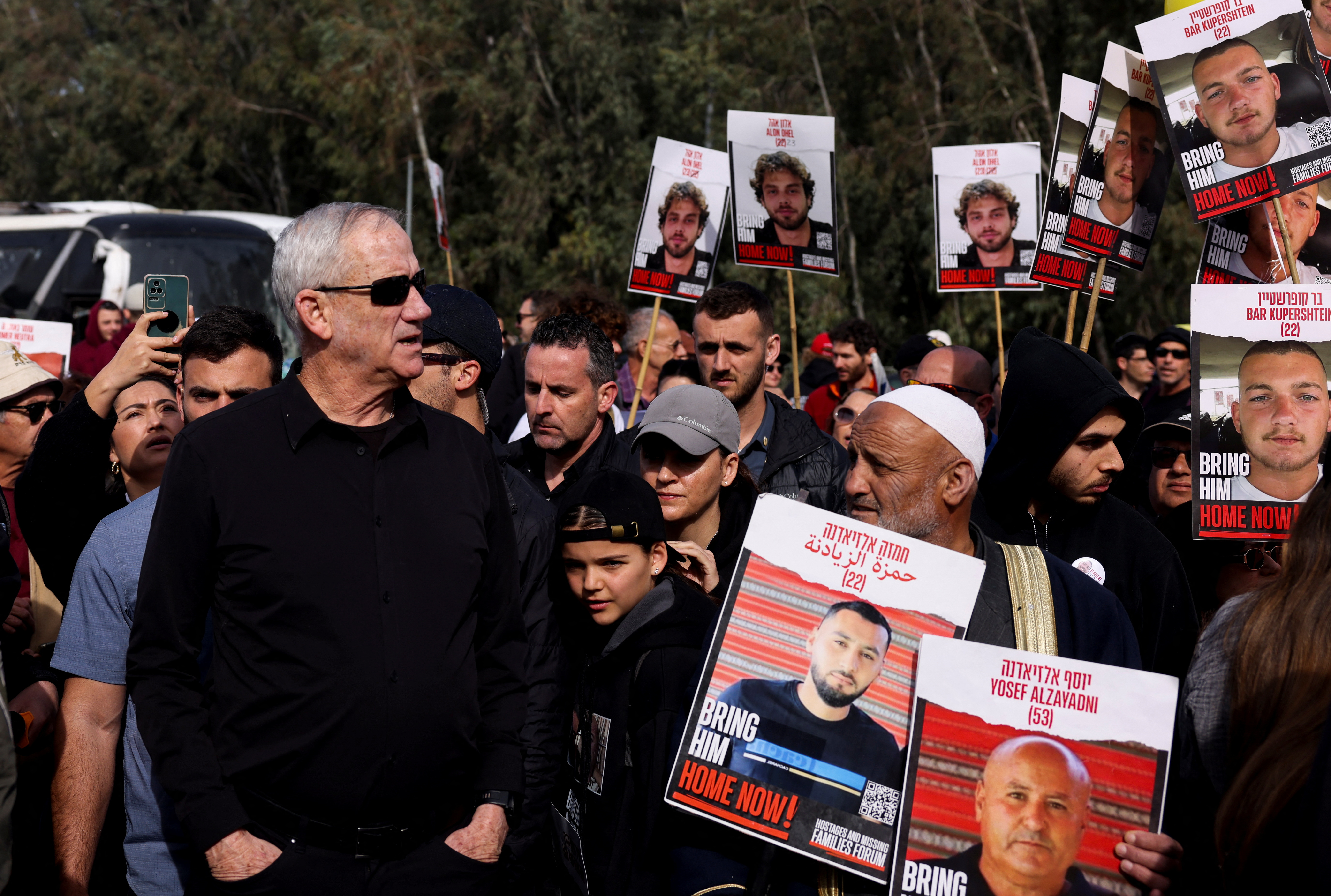 FILE PHOTO: March for the hostages kidnapped on the deadly October 7 attack, near Beit Shemesh