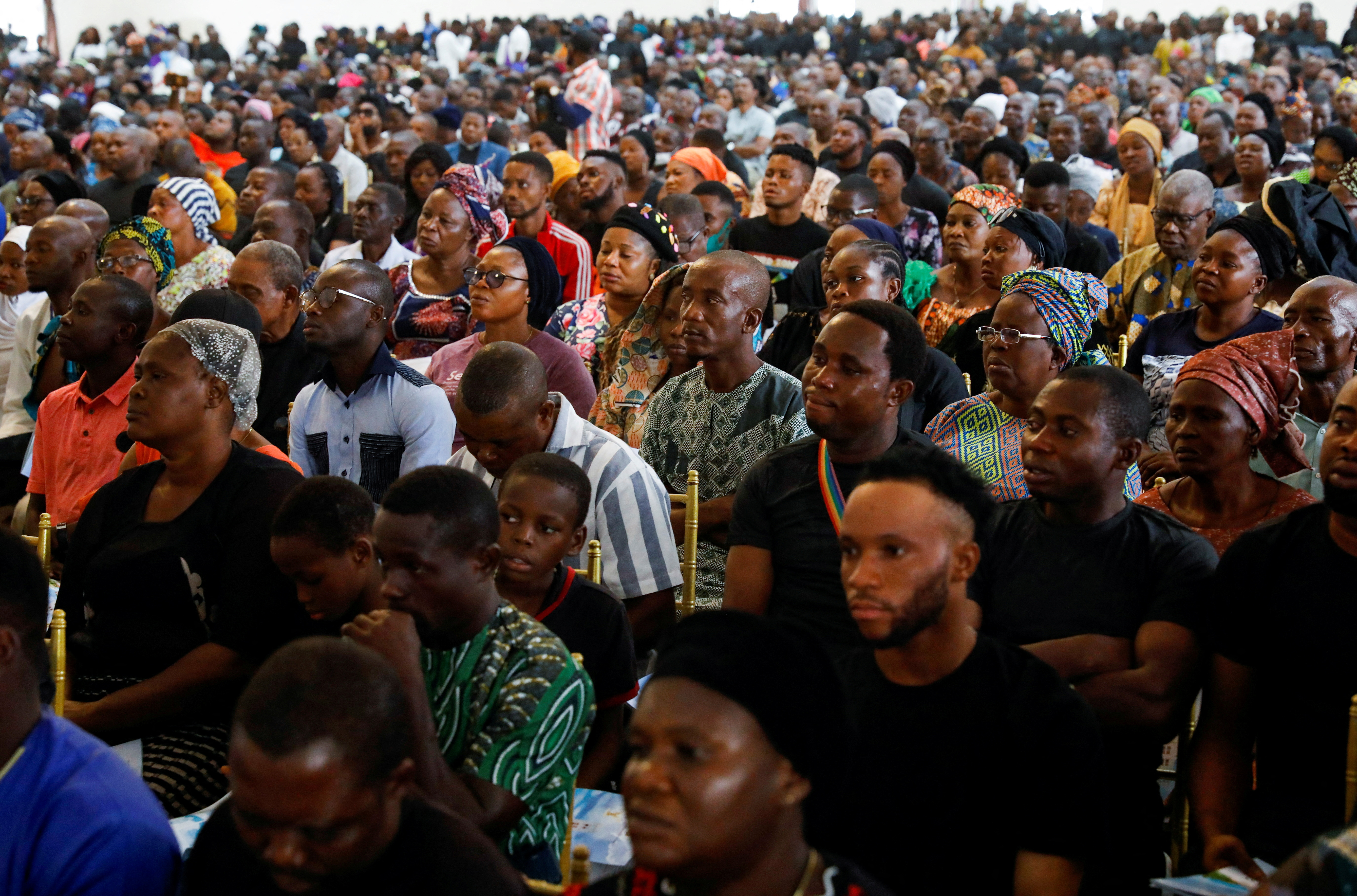 FILE PHOTO: Mass memorial service for victims killed during an attack by gunmen, in Owo
