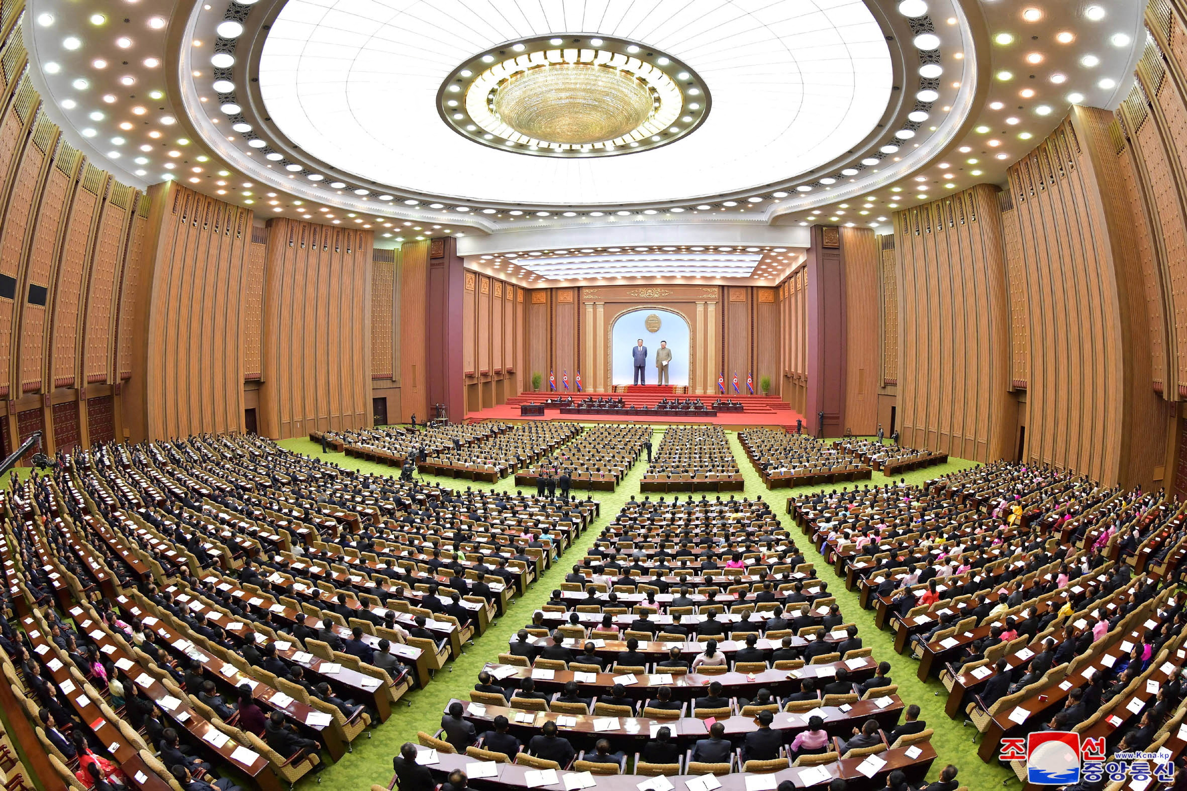 First-day Sitting of 7th Session of 14th SPA of DPRK held in Pyongyang