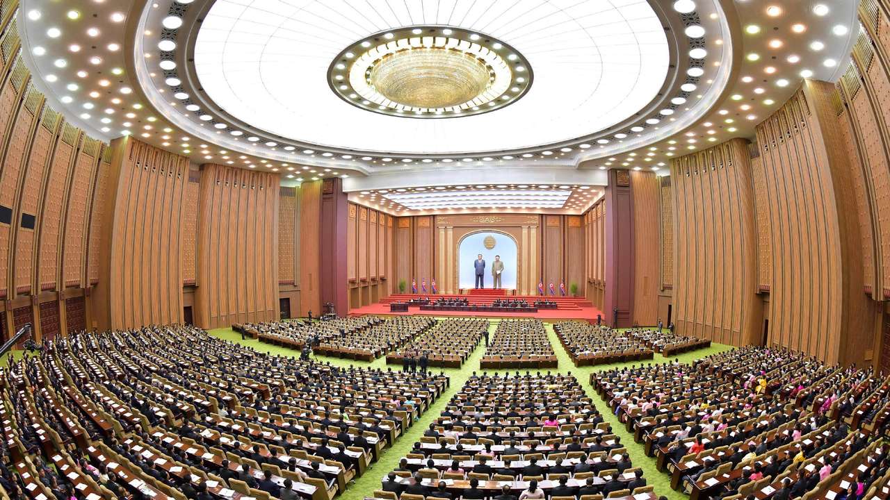 First-day Sitting of 7th Session of 14th SPA of DPRK held in Pyongyang