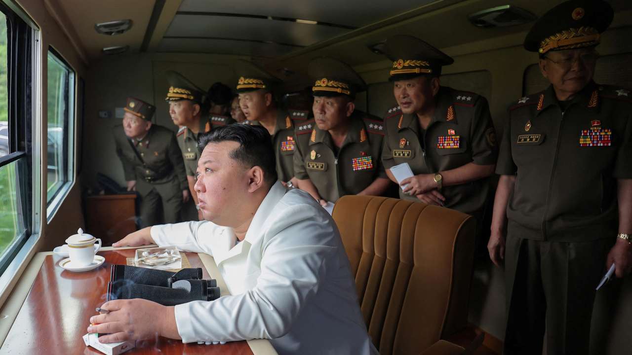 North Korea's Kim attends test-firing of rocket launcher
