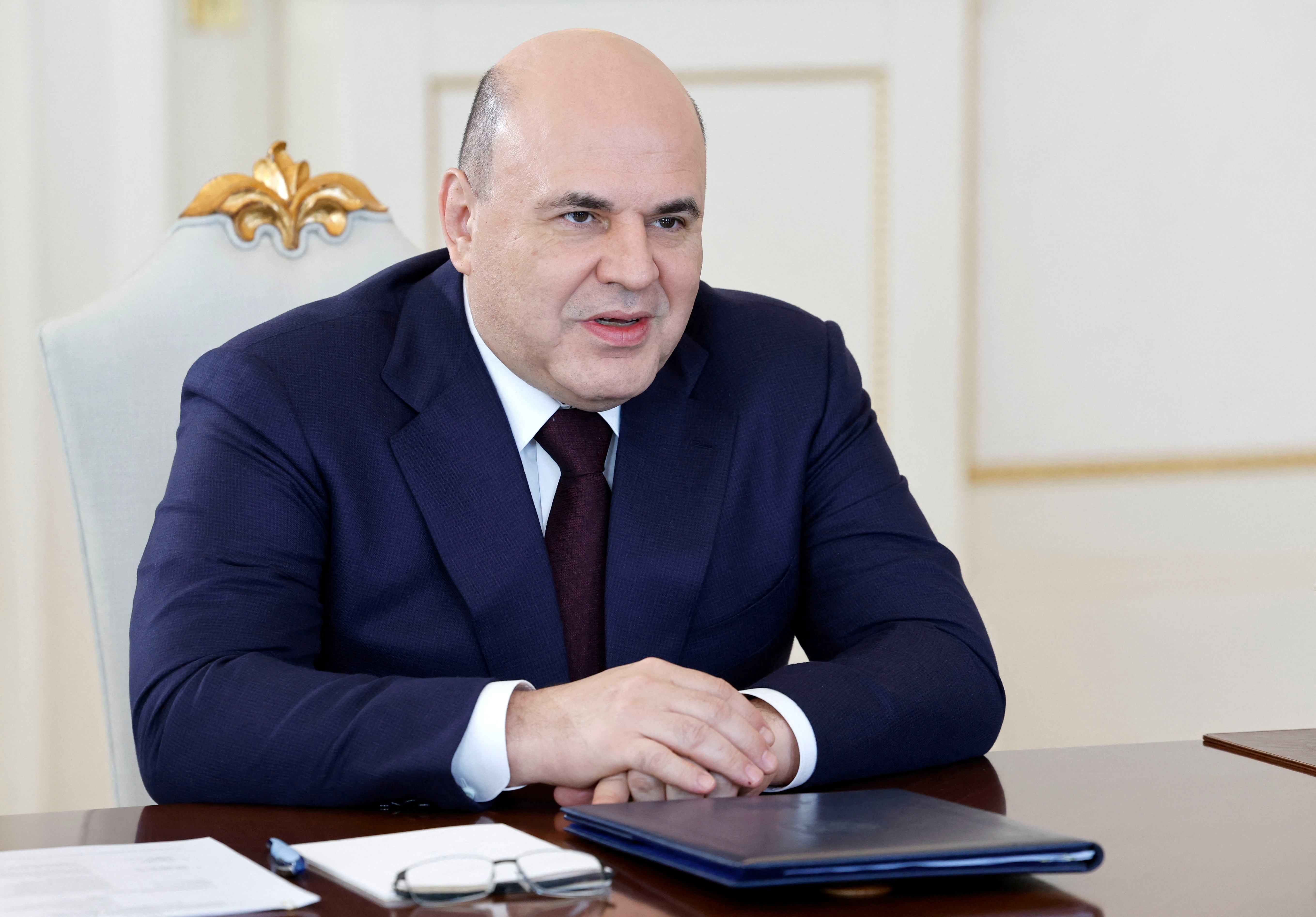 Russian Prime Minister Mishustin and Azerbaijani President Aliyev meet in Baku