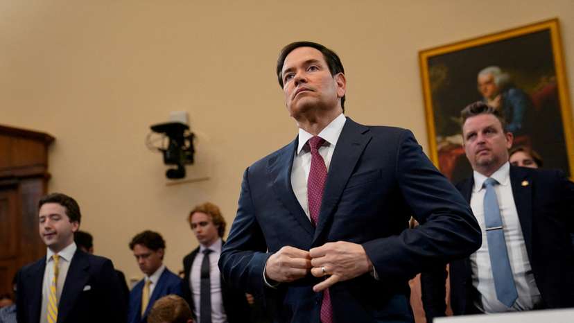 FILE PHOTO: U.S. Secretary of State Marco Rubio testifies at a House Foreign Affairs Committee hearing in Washington