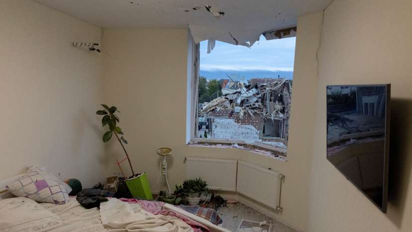 Aftermath of Russian drone and missile attacks in Kyiv