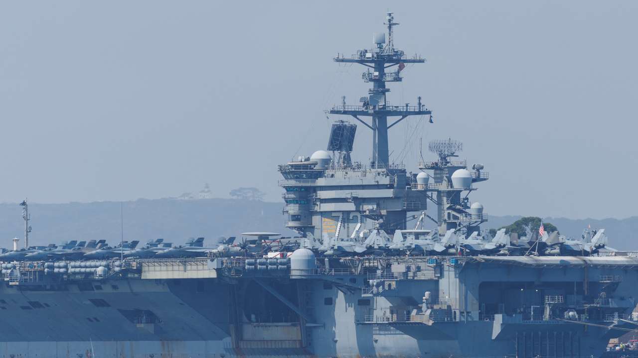 The USS Abraham Lincoln in San Diego, CA