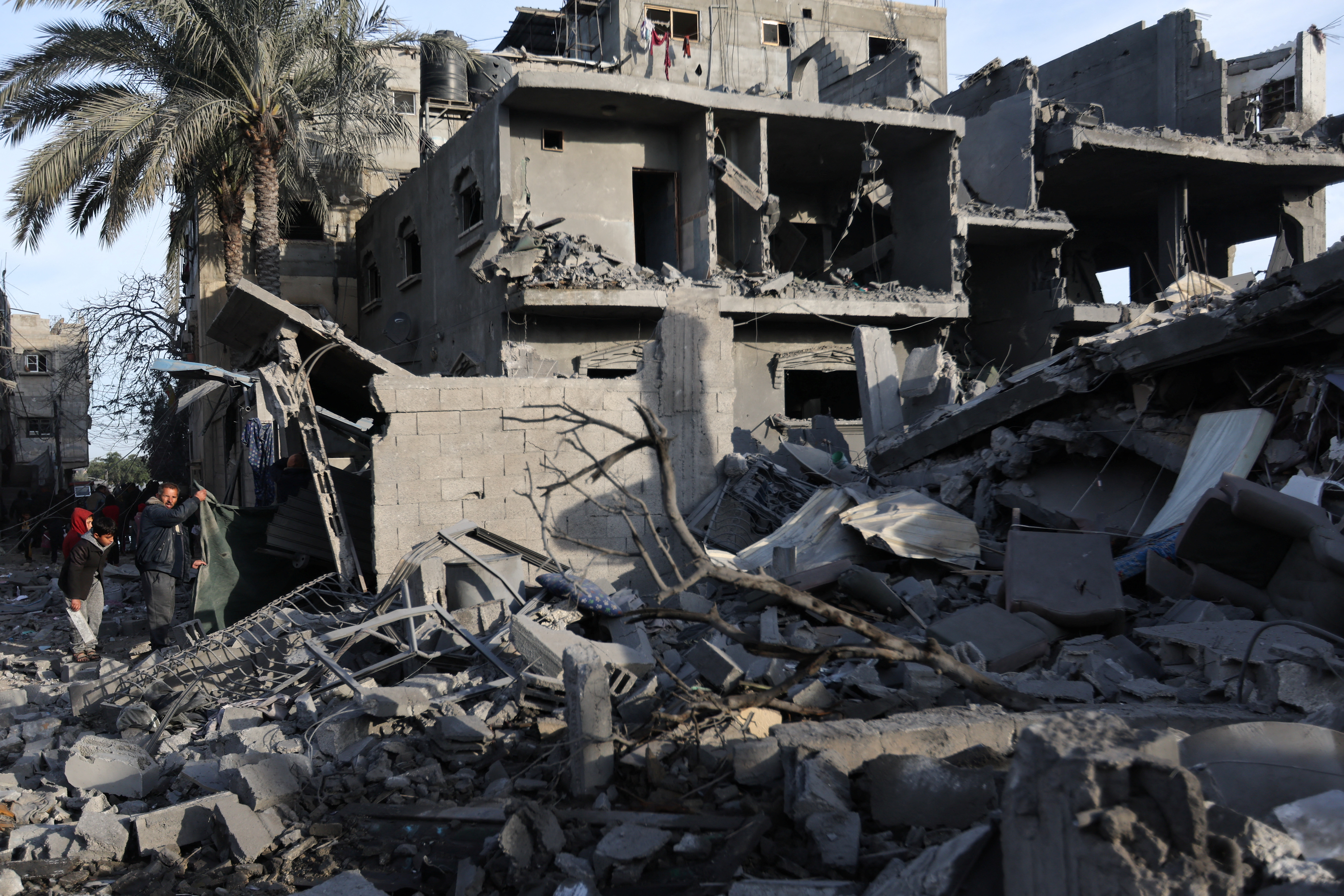 Aftermath of an Israeli strike in Rafah