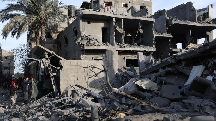 Aftermath of an Israeli strike in Rafah