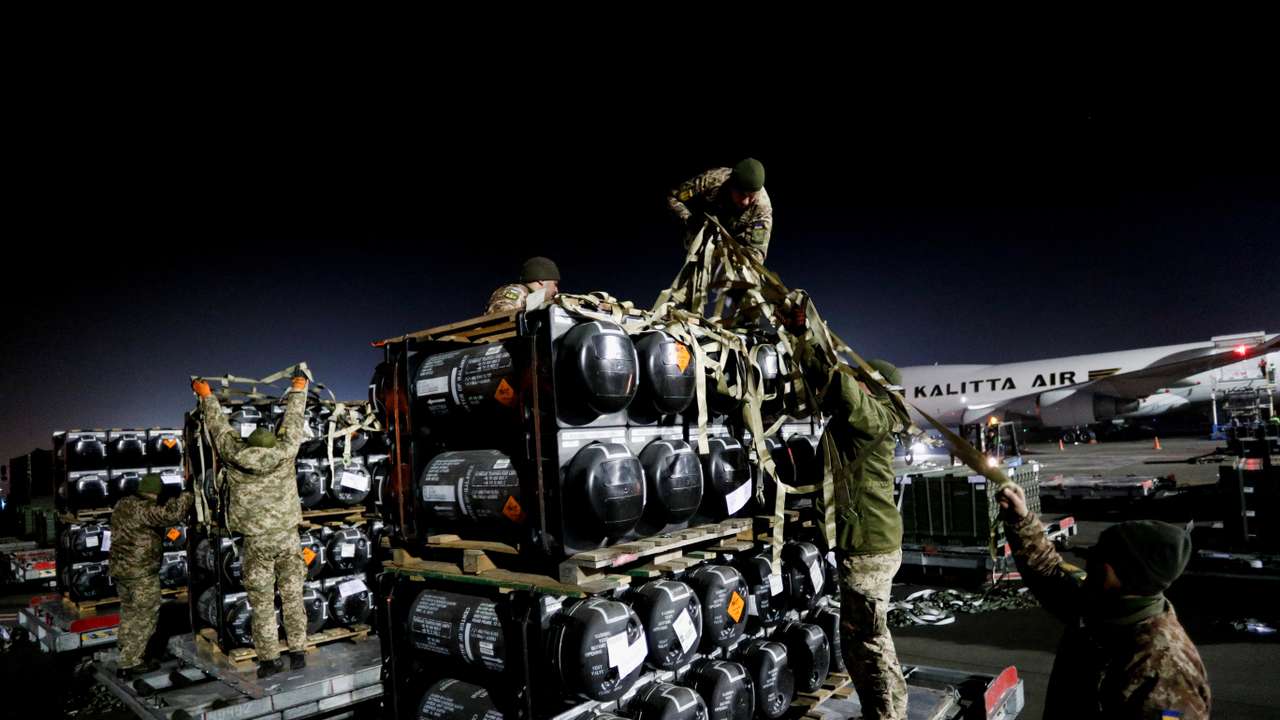 Ukraine receives shipment of U.S. military aid at Boryspil airport