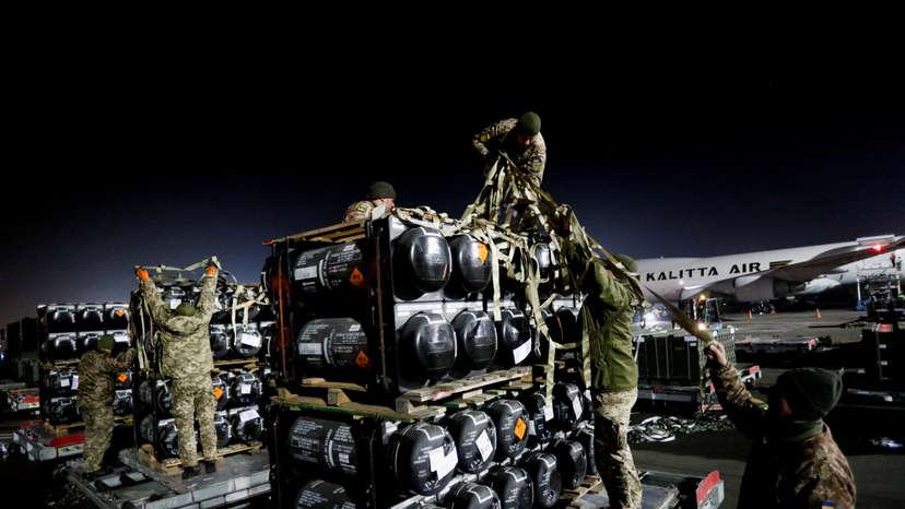 Ukraine receives shipment of U.S. military aid at Boryspil airport